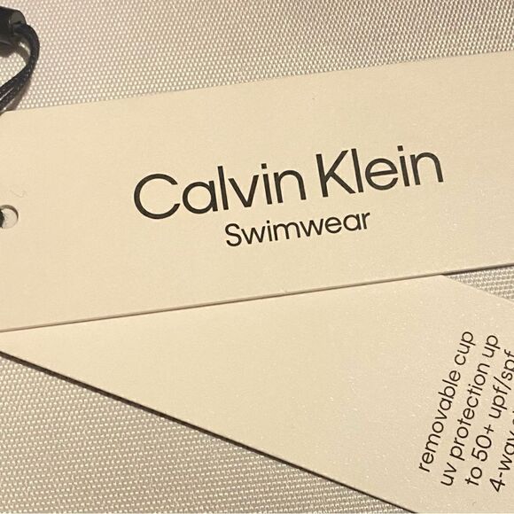 🛍️Calvin Klein underwire Blouson Tankini Top underwire cups one piece. large 💥 - Picture 8 of 12